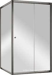 Душ.уголок 1200х900хh1950мм,прямоуг,одна сдвиж. дверь с неподв.сегм. и бок. стенкой, ПРАВАЯ/ ЛЕВАЯ, (ст.прозр.6мм, хром), Giubleo XX