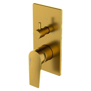 Смеситель для ванны и душа, встраиваемый в сттену, внутрен.часть в компл., цв. матовое золото, ZZ Wasserkraft Aisch 5571