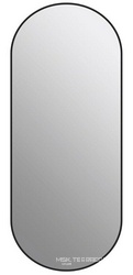 Зеркало овальное 50х122 см, с Led подсветкой, черная рама ZZ