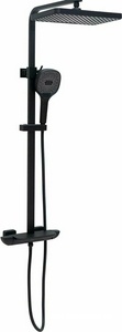 Смеситель для ванны, со стационарным верхним душем 305х205мм., душевая лейка, шланг в компл., (цв.черный матовый),  ZZ Allen Brau Infinity 5.21030-31