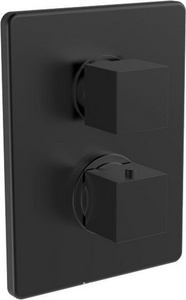Смеситель-термостат для душа, встраиваемый в стену, с переключателем, (цв.черный браш. PVD),  ZZ Paini Dax 84PZ691TH