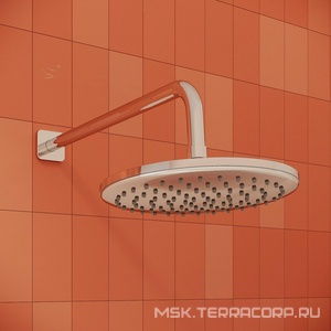 Комплект встраиваемого смесителя для душа (смеситель с внешней и внутр.частью, лейка, шланг, верхний душ с кронштейном), цв.хром Iddis ray RAYSB02i67