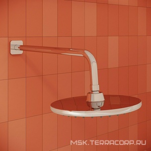 Комплект встраиваемого смесителя для душа (смеситель с внешней и внутр.частью, лейка, шланг, верхний душ с кронштейном), цв.хром Iddis ray RAYSB02i67