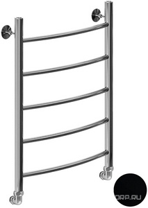 Полотенцесушитель водяной "" 500*h600 мм, без фитингов подключения, крепеж к стене в комплекте, цв.черный мат ZZ Ника My London My London 60/50 / черн.мат