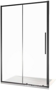 Душевая дверь в нишу раздвижная Good Door (BAS) Idea 1100x1950 мм, профиль черный, стекло прозрачное 6 мм  ZZ Good Door IDEA ИД00008