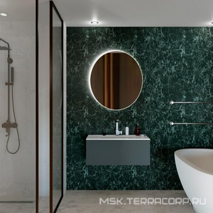 Тумба под раковину, с 1 выкатным ящиком, 600x590xh450мм, без раковины/столешницы,  (цв.серый матовый), ZZ La Fenice Terra FNC-01-TER-G-60