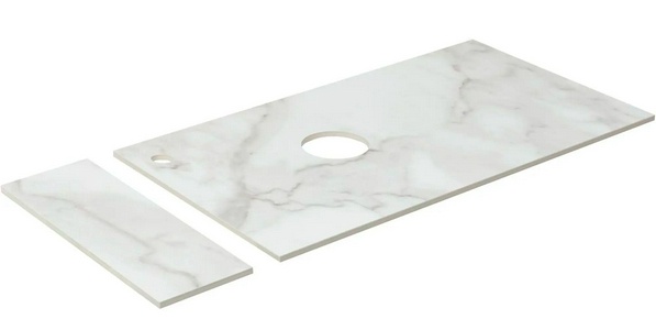 Комплект столешница с полкой для  LOFT 75 L  цв. мрамор АВ01 ZZ Aquanet Nova Lite 261851