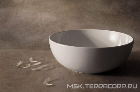 Раковина накладная на столешницу, круглая d370хh160мм, без отв.д/смесит., без перелива,  ZZ Globo T-Edge B6T37.BI