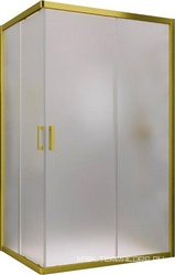 Душевое ограждение ZA-F NOVO, 120x100x200 см,  профиль золото матовое , стекло сатин, покрытие BriteGuard ZZ