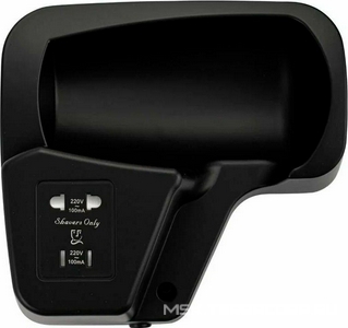 Фен стационарный для волос в ванную комнату с боковым креплением, с розеткой 1200W, цв.черный ZZ GFmark GFmark 6813