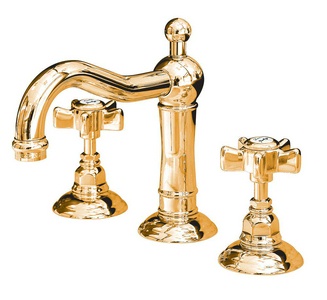 Смеситель для раковины на 3 отв. с д/к (цв.гальван.золото, ручки   Dames Anglaises), Nicolazzi ZZ Nicolazzi Classical luxury 1409 GB 18