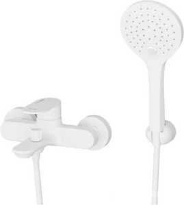 Смеситель для ванны и душа , с аксессуарами, цвет белый матовый, ZZ Wasserkraft Mindel 8501
