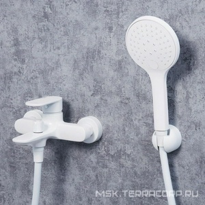 Смеситель для ванны и душа , с аксессуарами, цвет белый матовый, ZZ Wasserkraft Mindel 8501