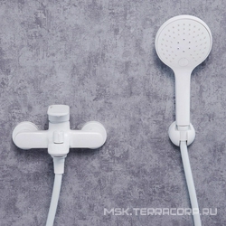 Смеситель для ванны и душа , с аксессуарами, цвет белый матовый, ZZ Wasserkraft Mindel 8501