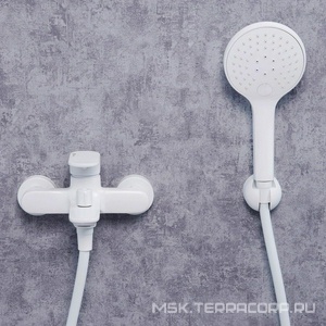Смеситель для ванны и душа , с аксессуарами, цвет белый матовый, ZZ Wasserkraft Mindel 8501