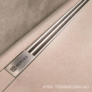 Душевой трап Super Slim 80 см, боковой  выпуск, цвет решетки хром / матовый, ZZ Berges Универсал 091154