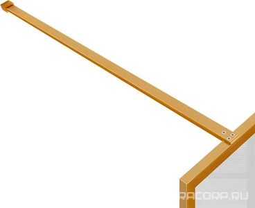 Душевая перегородка 800хh2000мм, правая/левая, (стекло рифленое 8мм Easy Clean, укорачиваемый кронштейн 1200мм, фурнит.цв.браш.золото),  ZZ Vincea Walk-In VSW-1HP800FLBG