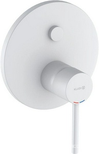 Смеситель для ванны и душа встраиваемый внешняя часть, БЕЗ внутренней части, БЕЗ аксессуаров, цв белый матовый, ZZ Kludi BOZZ 386595376