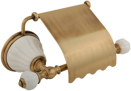 Держатель для т/б, с крышкой, (цв.бронза),  ZZ Migliore Olivia 17419