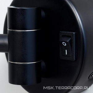 Зеркало с LED-подсветкой, 3-х кратным увеличением, цв.черный ZZ Wasserkraft Универсал K-1004BLACK