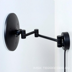 Зеркало с LED-подсветкой, 3-х кратным увеличением, цв.черный ZZ Wasserkraft Универсал K-1004BLACK