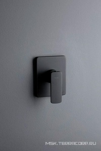 Смеситель для душа, встраиваемый в стену, внутренняя часть в компл., (цв.черный матовый),  ZZ Allen Brau Infinity 5.21015-31