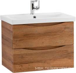 База под раковину подвесная с 2 выкатными ящиками, 664x440x500мм, без раковины, (цв.Bianco Opaco), Marino-Cer ZZ