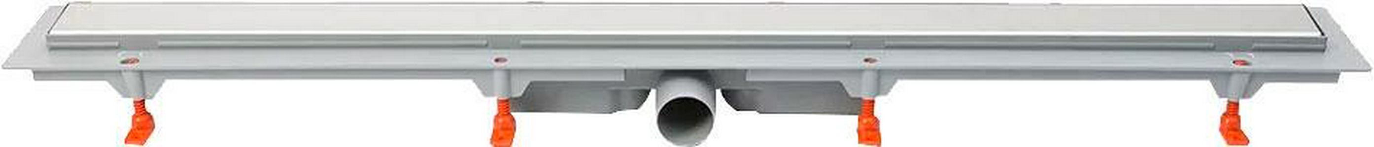 Водоотводящий желоб 650 мм MCH, боковой выпуск, комбинированный затвор, сливом D 40, с решеткой под плитку, цв. хром, ZZ Veconi Универсал V650K