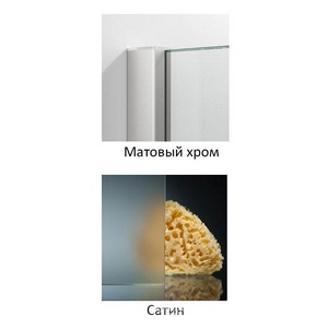 Душевая перегородка универсальная, неподвижная, 86-88x1995 см, профиль матовый хром, стекло сатин ZZ Vegas Glass EAF EAF NOVO h2000 86 07 10
