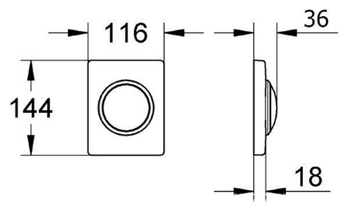 Накладная панель Skate, ZZ Grohe Grohedal 38595P00