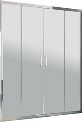 Дверь раздвижная двухсекционная ZP TUR NOVO h1900 150 08 01 профиль хром глянец, стекло прозрачное, покрытие BriteGuard, ZZ