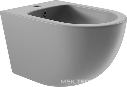 Биде подвесное 525х365мм, крепёж в компл., (цв.серый матовый),  ZZ Aqueduto Ovo OVO0330