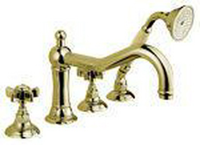 Смеситель для ванны, встраиваемый на 4 отв. (цв.гальван.золото, ручки El Capitan 69), Tradizionale ZZ Nicolazzi Impero 1449 GB 69