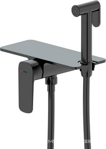 Комплект гигиенического душа (смеситель с внешней и встраив.частью, лейка, шланг ), цв.черный матовый Iddis Axes AXEBLSHi08