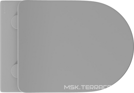 Унитаз подвесной 525х360мм, безободковый, сиденье с микролифтом, крепёж в компл., (цв.серый матовый),  Aqueduto Cone CON0130