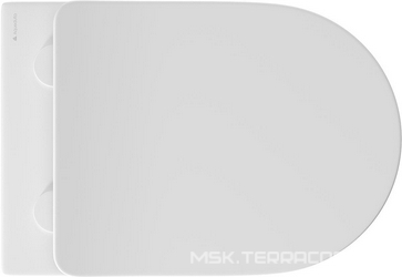 Унитаз подвесной 525х360мм, безободковый, сиденье с микролифтом, крепёж в компл., (цв.белый матовый),  Aqueduto Cone CON0120