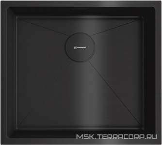 Мойка кухонная 490x440 мм, нерж. сталь 1,2 мм, в комплекте крепёж, донный клапан, сифон, цв.графит ZZ Omoikiri tadzava 4997018