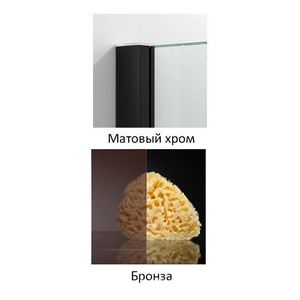 Душевая перегородка универсальная, неподвижная, 116-118x1995 см, профиль черный матовый, стекло бронза, ZZ Vegas Glass EAF EAF NOVO h2000 116 02М 05
