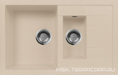 Мойка кухонная AquaGranitEx M-21k бежевая| 50x78x20