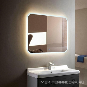 Зеркало AZARIO  1000х800, ФР-00001304, LED-подсветка с диммером, сенсорный выключатель ZZ Azario Стив ФР-00001304