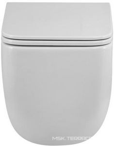 Унитаз подвесной, безободковый, смыв Tornado, 525x365x370мм, сиденье с микролифтом, крепеж в компл.,  ZZ BelBagno Luce-Tor BB076CH-TOR/SC