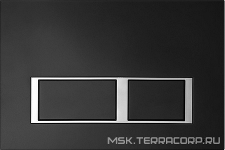 К-т д/установки подвесн.унитаза,(застен.модуль, крепёж, прокладка звукоиз, панель 2-го смыва пластик цв.ЧЕРНЫЙ мат.,контур клавиш хром),  V Tece TECEspring S955202