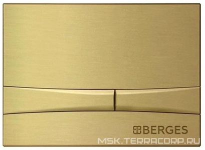 Клавиша F8, для инсталляции подвесного унитаза, двойной смыв, цв.бронза, ZZ Berges Novum 040058