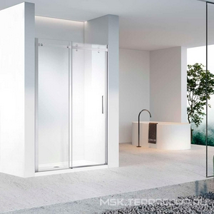 Дверь для душа, в нишу 1300хh1950мм, раздвижная, 1 дверь, 1 неподв.секция, правая/левая, (стекло прозрачное 8мм, фурн.цв.хром),  ZZ Vincea Como-N VDS-4CN130CL