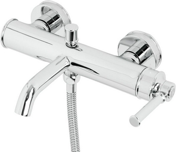 Смеситель совмещён. с гигиеническим душем, готовый комплект: лейка металл, шланг, скрытая часть, (цв.хром),  ZZ Migliore Oxford 31461
