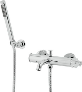 Смеситель совмещён. с гигиеническим душем, готовый комплект: лейка металл, шланг, скрытая часть, (цв.хром),  ZZ Migliore Oxford 31461