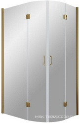 Душевое ограждение AFS-F, 100*80*1900 мм, левая, профиль бронза, стекло сатин, БЕЗ поддона ZZ