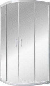 Душевое ограждение  NOVO полукруглое, 90*90*1900, профиль белый, стекло прозрачное, БЕЗ покрытия, ZZ Vegas Glass ZS ZS NOVO 90 01 01
