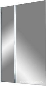 Штора на ванну 1090-1115xh1500мм с неподв.сегм.,"Левая" крепёж слева, поворотная, (стекло прозр.6мм, проф.серебр.глянц.),  ZZ Kermi Atea AT DT L 11015 VAK