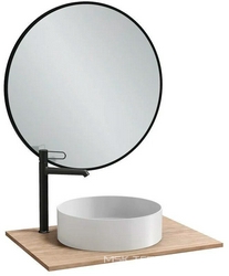 Зеркало круглое, d=70 см, корпус МДФ, без подсветки, цв.черный сатин ZZ Jacob Delafon odeon rive gauche EB1177-S14